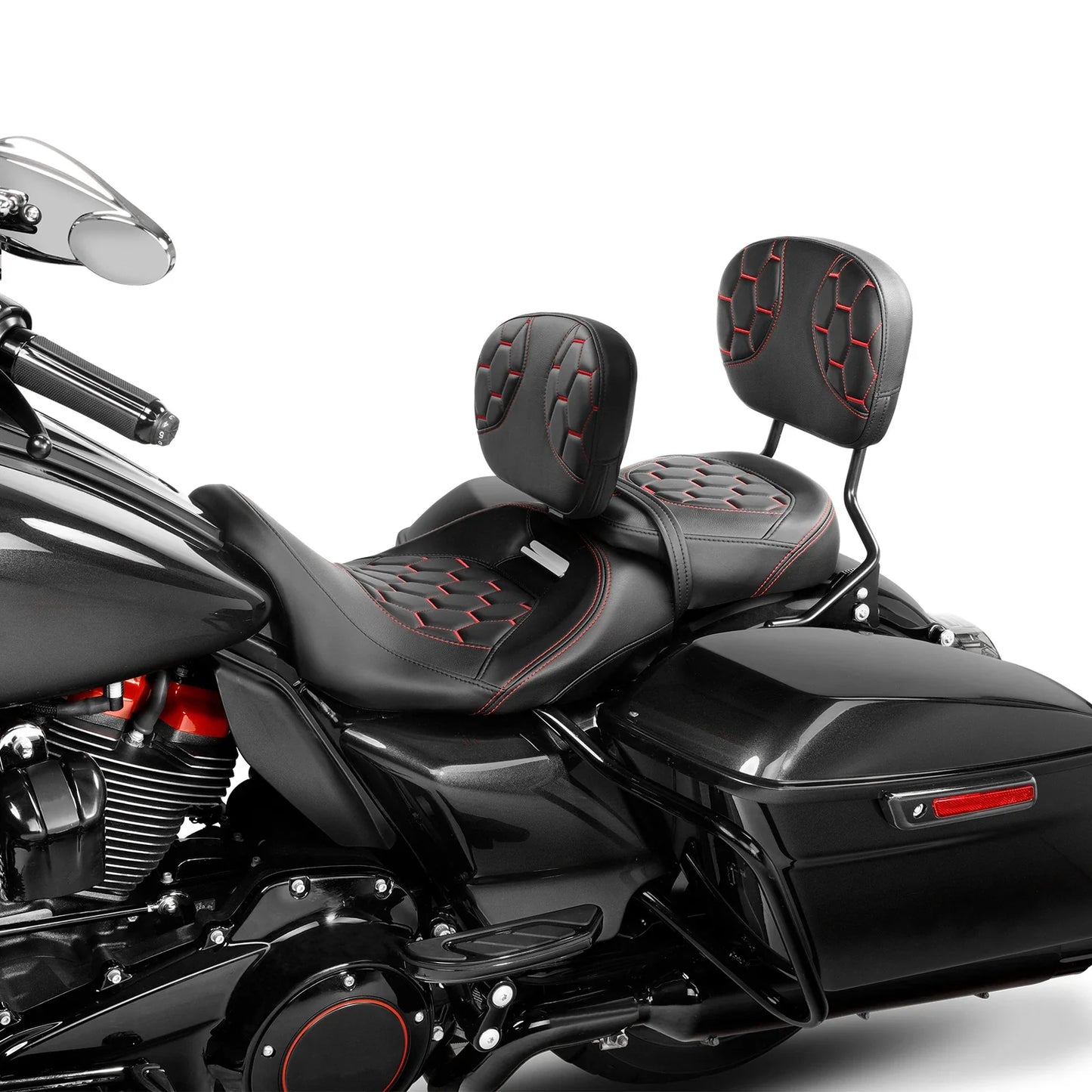 Driver & Passenger Seats with Backrest for Harley CVO Road Street Glide (09-23)