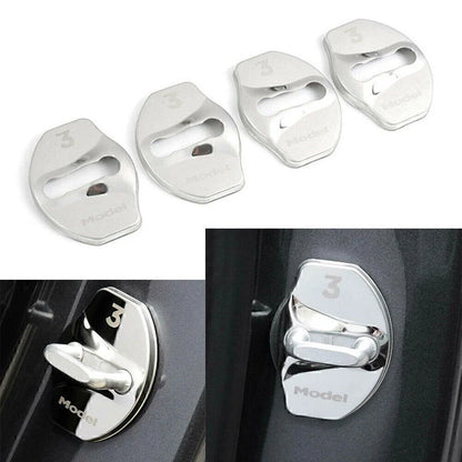 4 x Door Lock Covers for Tesla Model 3 (2018-2022)