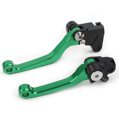 Pivot Brake Clutch Levers Set of 2 Green for Yamaha WR 250F WR 450F (2001–2016)