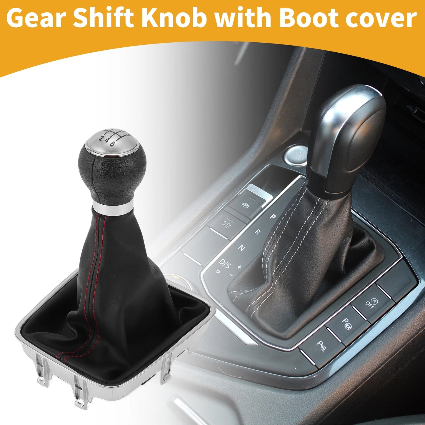 6 Speed Gear Shifter Knob with Cover No. 5N0711113 for VW Tiguan (2007–2015)