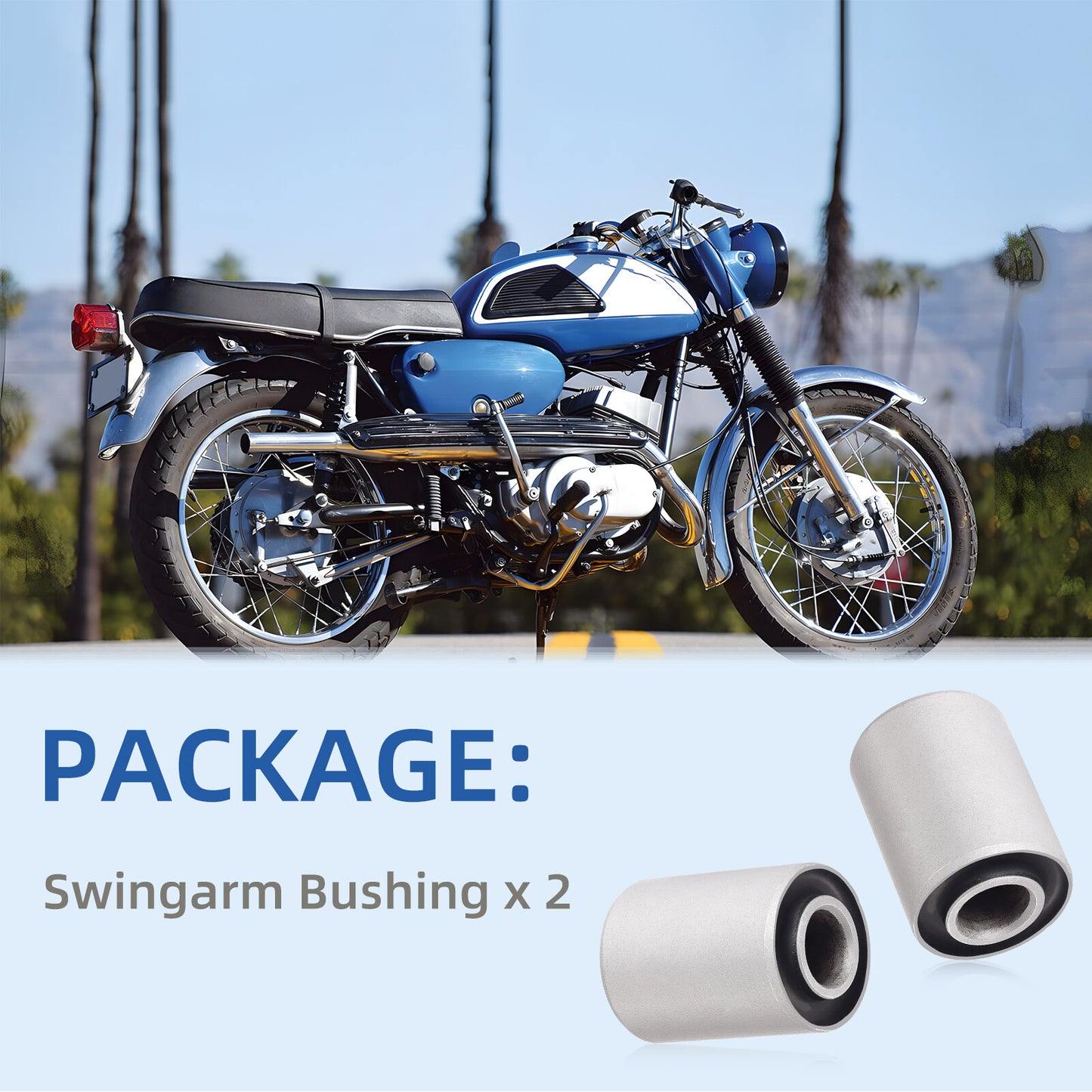 Set of 2 Swing Arm Bushings for Yamaha YZ50 YZ80 PW80 TTR90