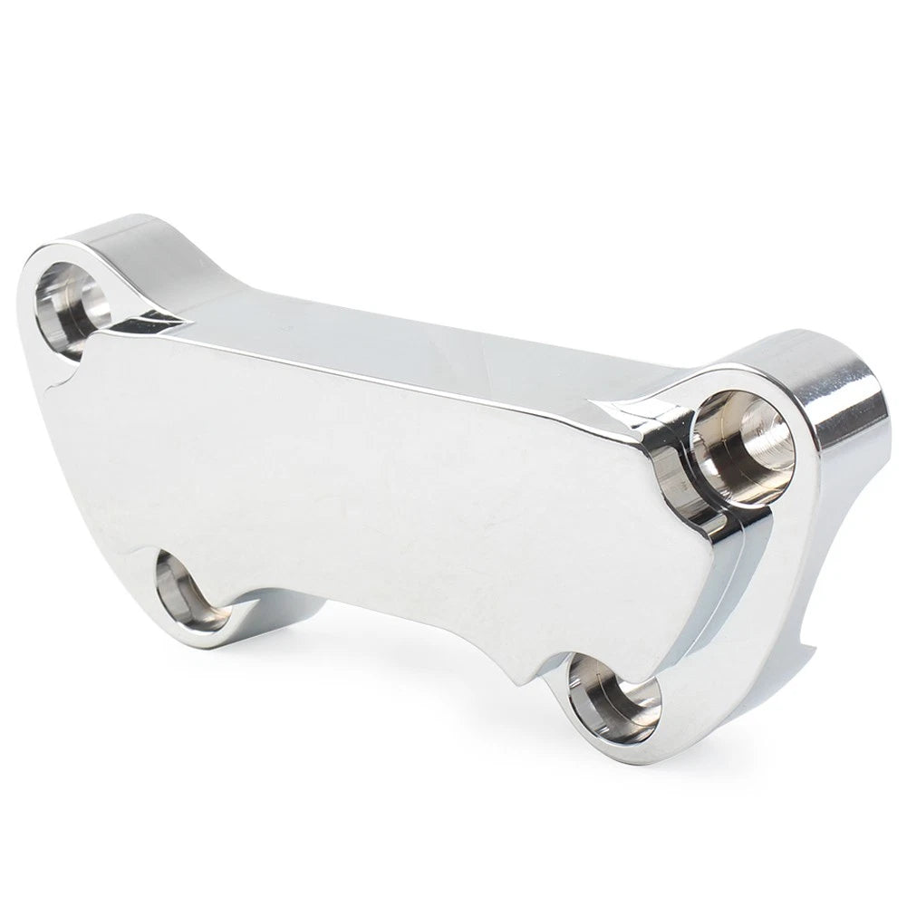 1" Handlebar Riser Top Clamp Cover for Harley Dyna Softail Sportster 883 (2000–2023) Chrome