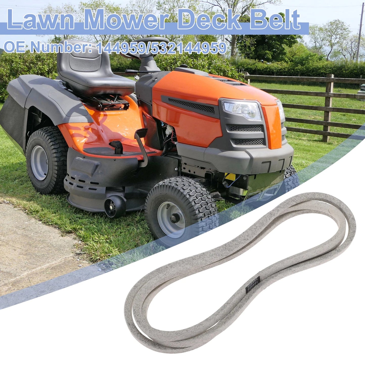 Lawn Mower Deck Belt for Husqvarna LT120 LT130 LT1238 LT1538 (No.144959/532144959)