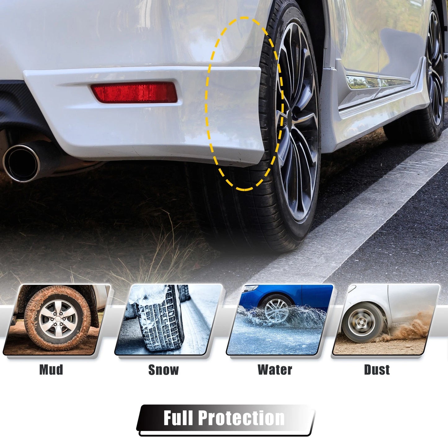 Set of 4 Wheel Fender Protection for Hyundai Tucson (2016–2023)