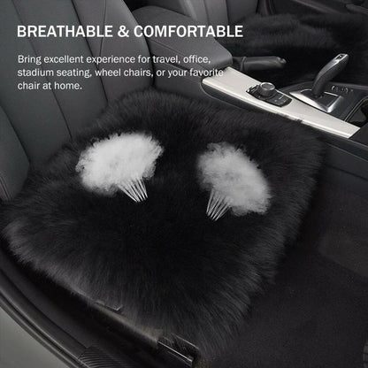 Genuine Sheepskin Car Seat Covers 18"x18" for Black Chair - AU Stock (2018-2023)