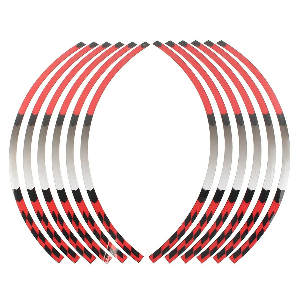 17" Rim Stripes Wheel Tape Decals Red for Kawasaki Ninja 1000 250 300 (2011-2023)