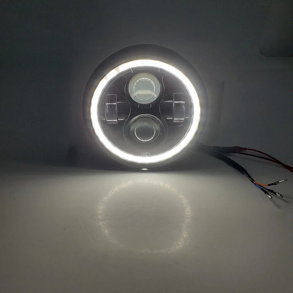 5.75" LED Motorcycle Headlight DRL Round Light for Harley