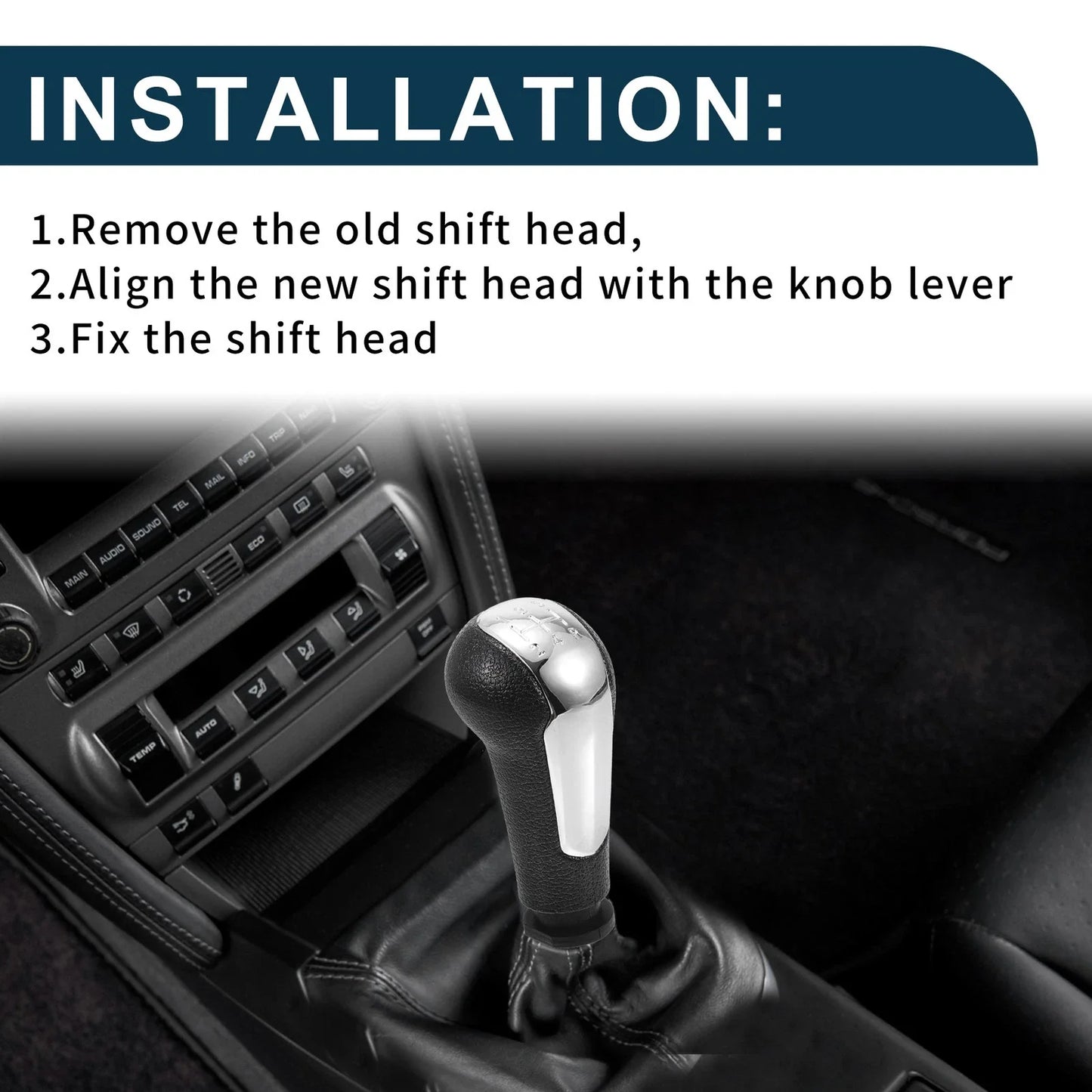 5 Speed Manual Gear Shifter Knob for Chevrolet Spark (2011-2016) Chrome