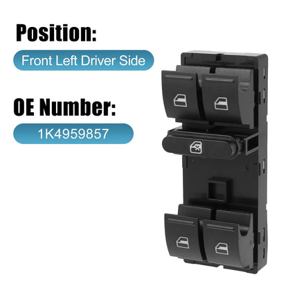 Master Window Control Switch 1K4959857 for Volkswagen Passat Jetta (2006–2010)