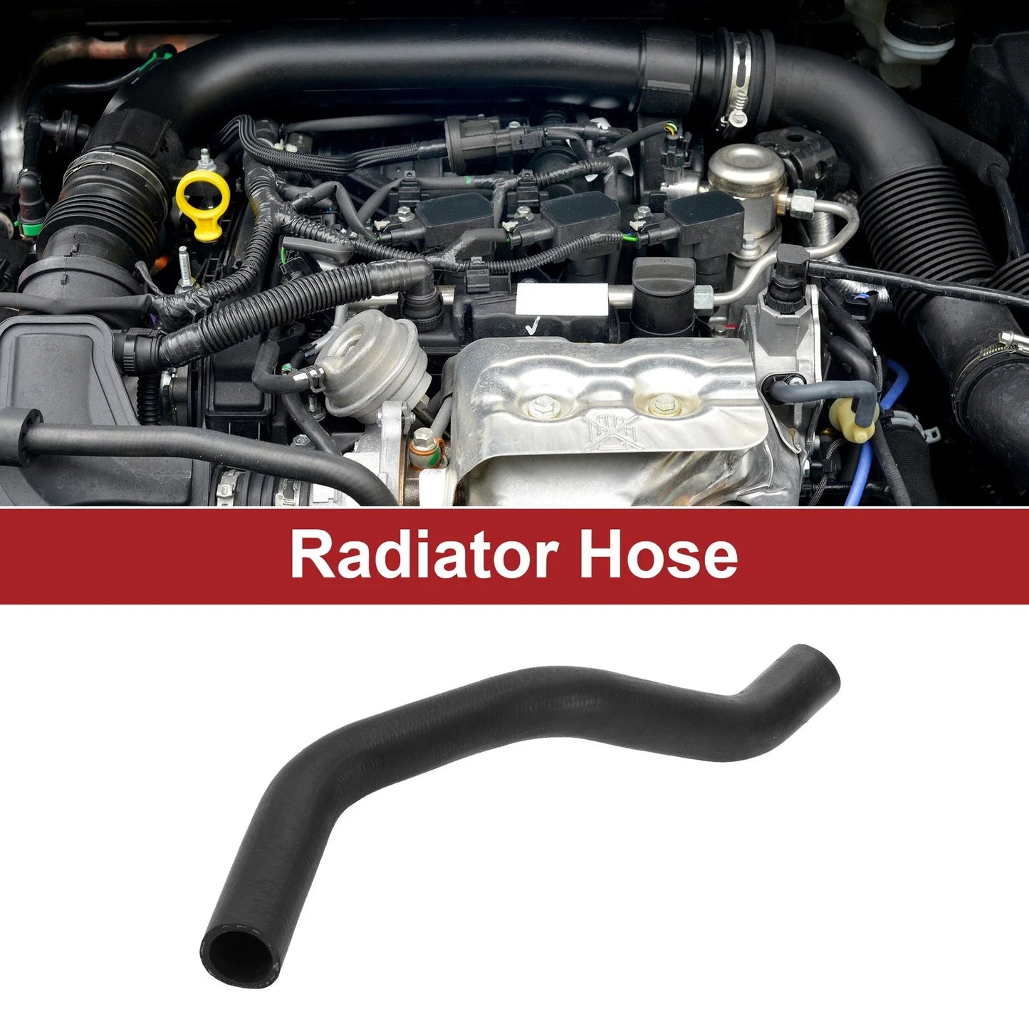 Radiator Hose for Honda Civic 2006-2011 Rubber Black 1 x Hose