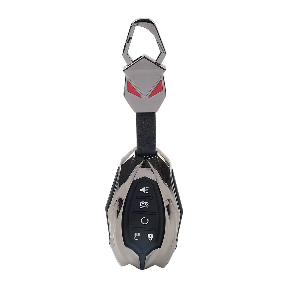 Silicone Black Key Fob Shell Cover for Chevrolet Camaro, Malibu, Cruze (2010-2023)