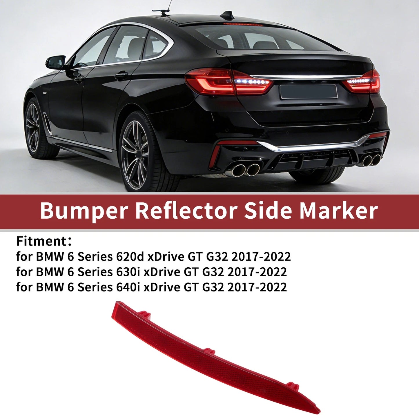 Rear Right Bumper Reflector No. 63147391648 for BMW 6 Series (2018–2022)