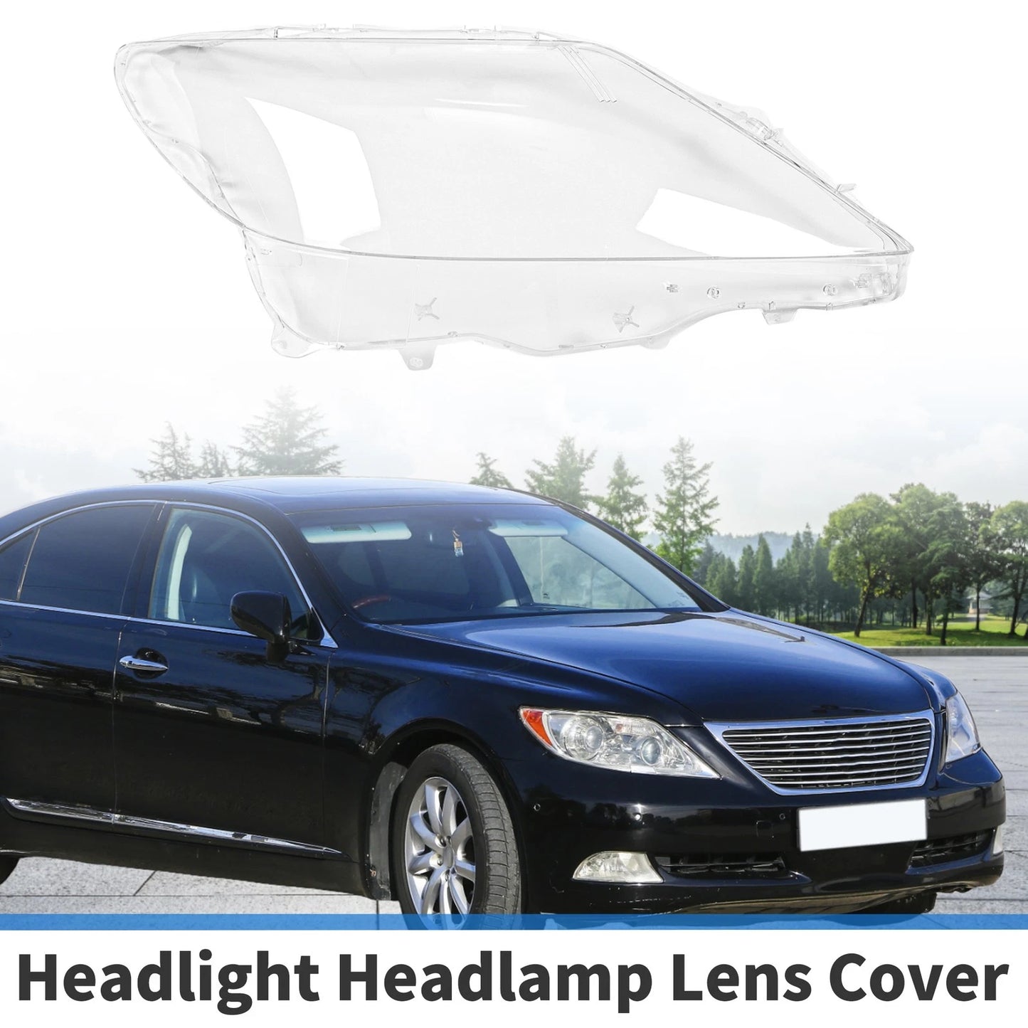 1 Pcs Front Right Headlight Lens Cover for Lexus LS460/LS600 (2010-2012)