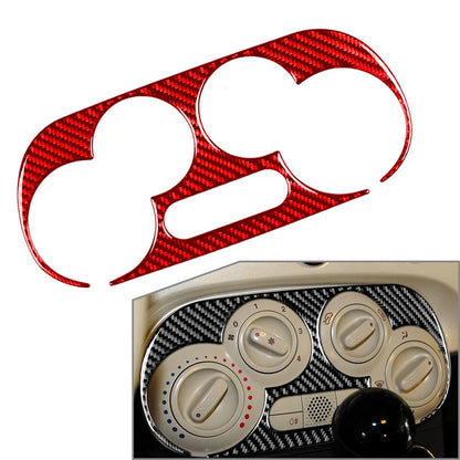 Carbon Fiber Interior Manual Climate Console Panel Cover for Fiat 500 (12-15)