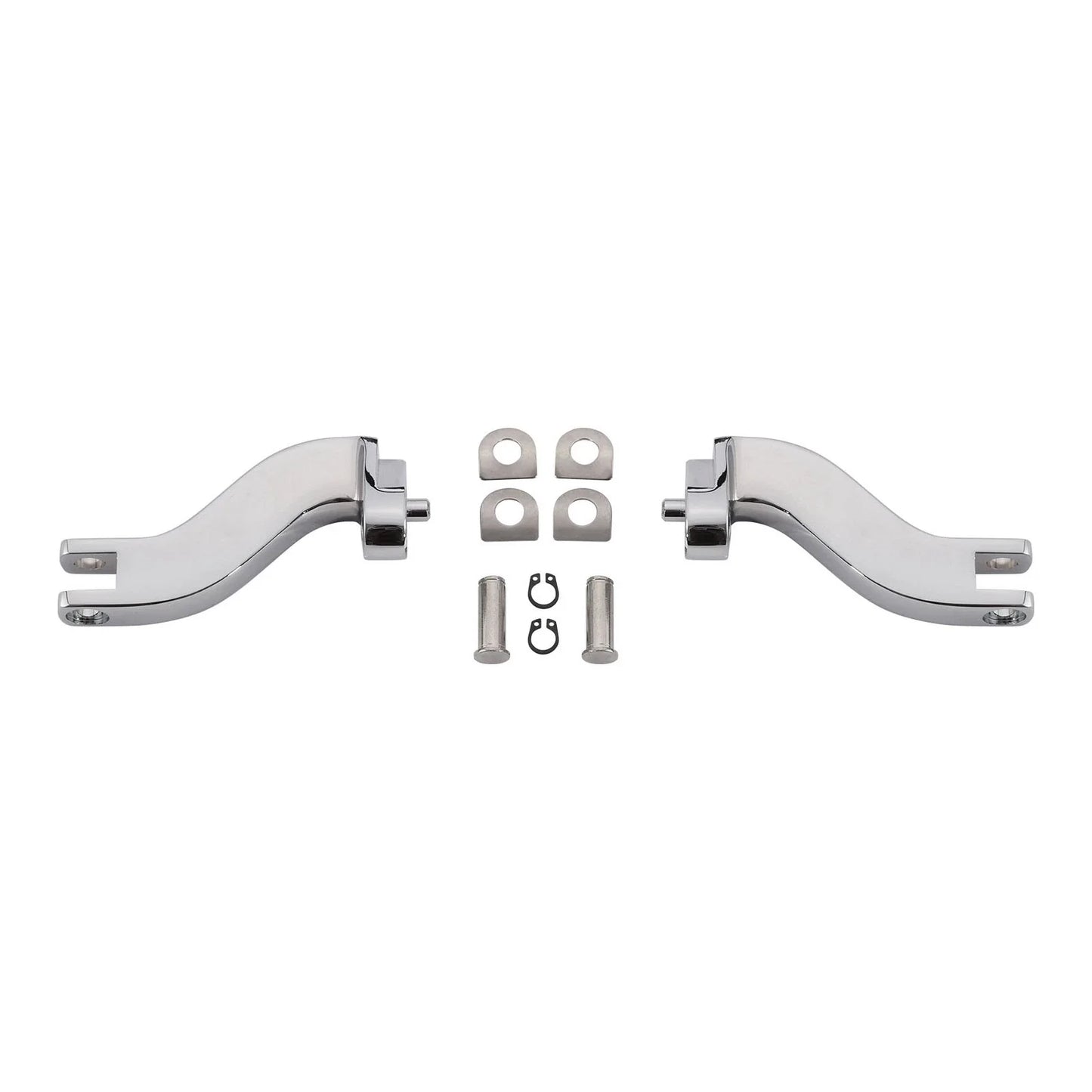 Rear Passenger Foot Peg Mounts for Harley Touring (1993-2025) Black/Chrome