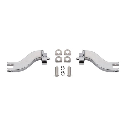 Rear Passenger Foot Peg Mounts for Harley Touring (1993-2025) Black/Chrome