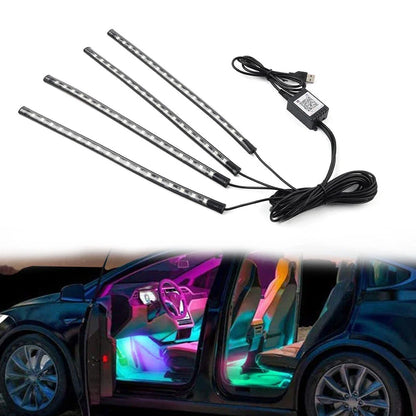 RGB Music Voice Control Floor Atmosphere Light Lamp 72 LED