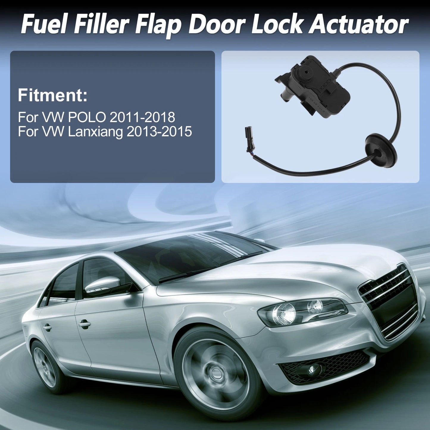 6RD810773B Fuel Filler Flap Door Latch Lock Actuator Motor for VW Polo (2011–2018)