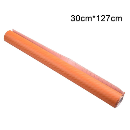 Beautiful Orange Carbon Fiber Vinyl Wrap Sticker for Car Interiors