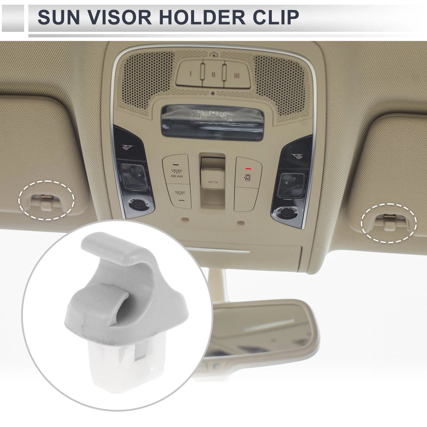 Sun Visor Holder Clip for Nissan Murano (2003–2007) No. 96409CC00B Gray