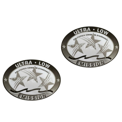 2Pcs Low Emission Outboard Sticker for California DOT (Gray)