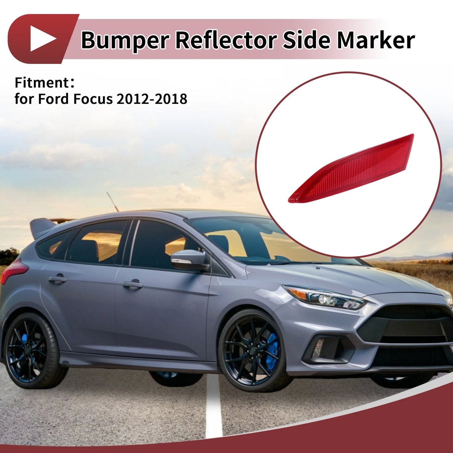 1 Pc Rear Left Bumper Reflector for Ford Focus (2012–2018) No.BM5Z13A565B