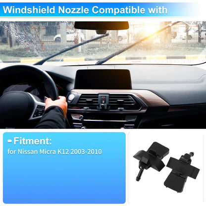 Set of 2 Windshield Washer Nozzles for Nissan Micra K12 (2003–2010) No. 28931AX600