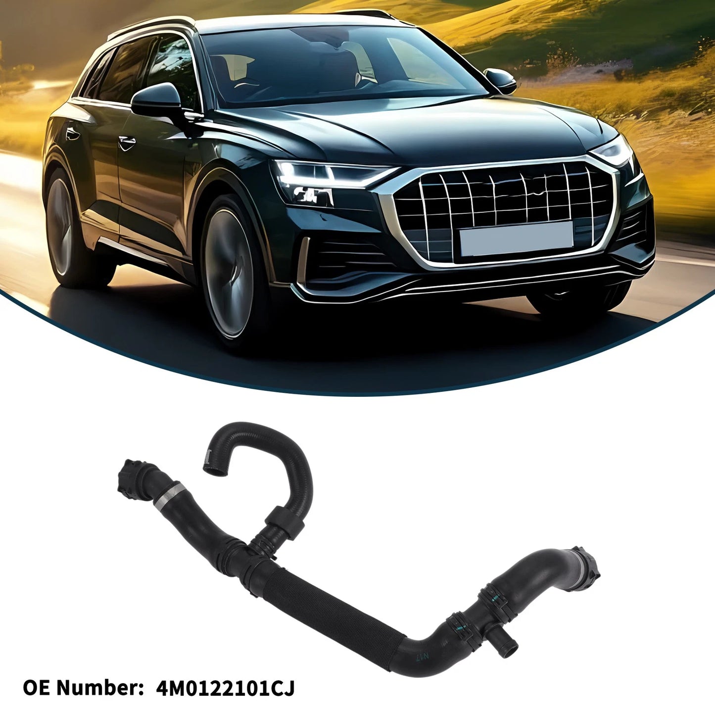 Radiator Hose No.4M0122101CJ for Audi Q7 (2017–2023) Upper Position