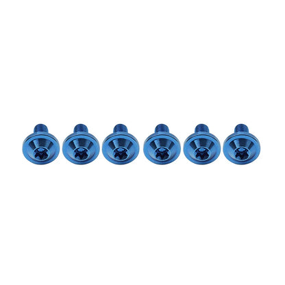 6pcs M5x30mm Blue Titanium Alloy Torx Head Bolts for Bike Motor