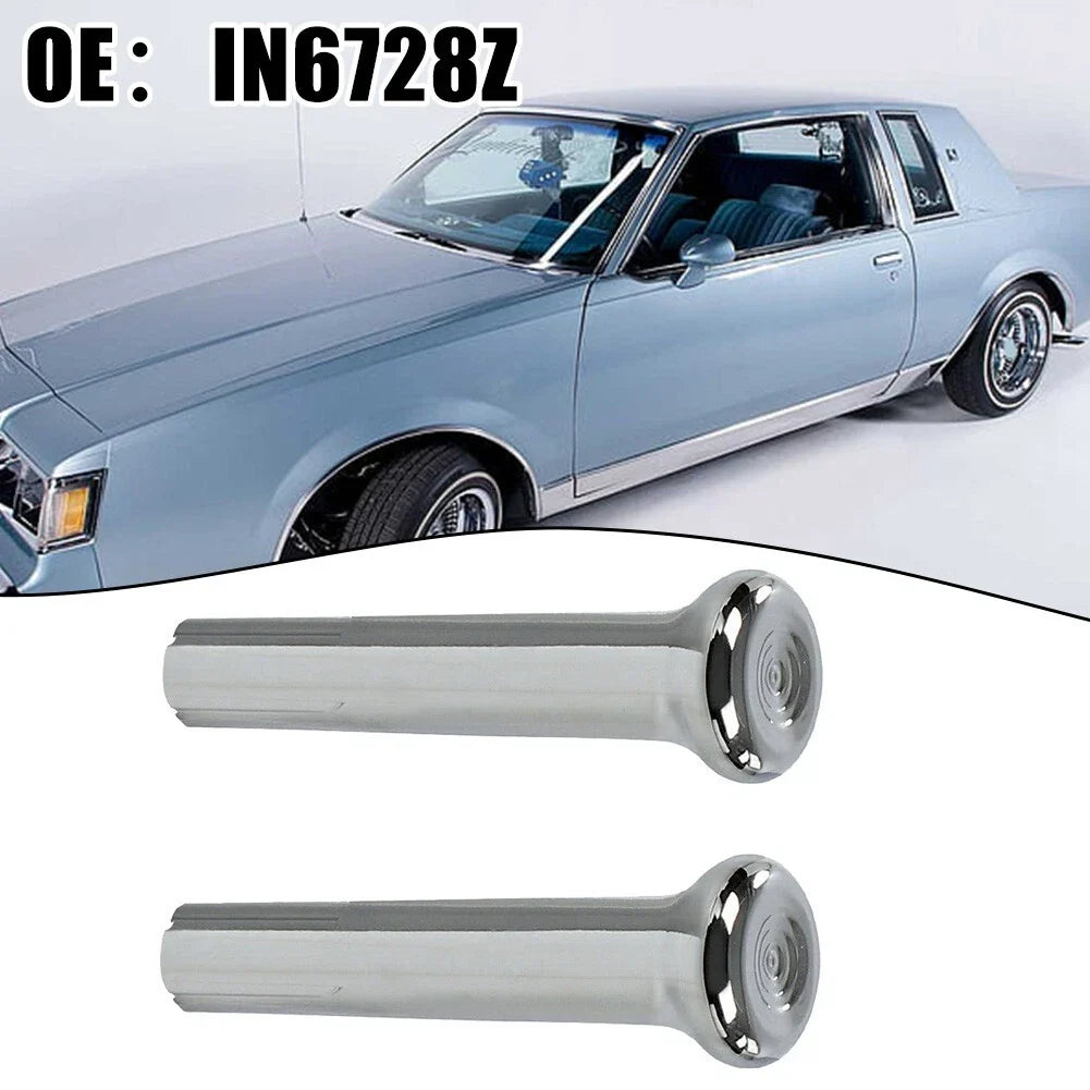 2x Chrome Door Lock Knobs for Buick Chevrolet Pontiac (1971–1988)
