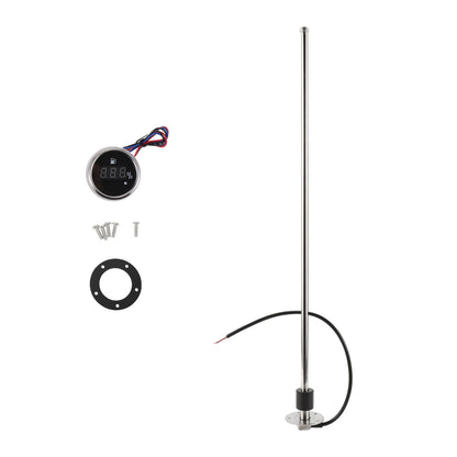 Fuel Sending Unit and Gauge Kit 0-190 Ohm for Boat Car Vehicle (0-190)