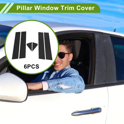 6 Pcs Black Pillar Window Trim for Chevy Trailblazer (2021-2024)