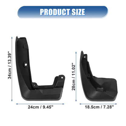 Front Rear Mudguards Fender Set for Honda CR-V (2017-2019) with Screws Black