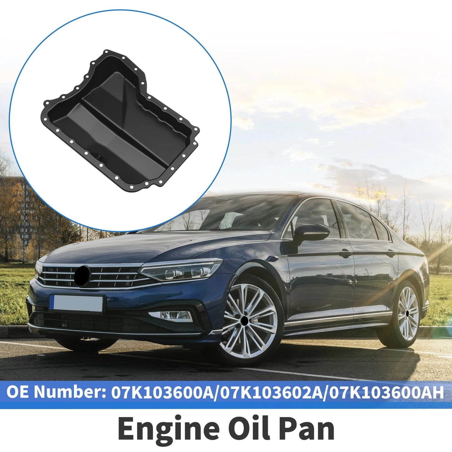 1 Pc Engine Oil Pan No.07K103600A for Volkswagen Jetta (2005–2014) 2.5L