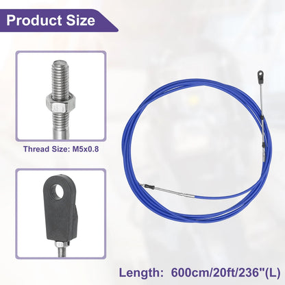 Throttle Control Cable for Marine Boat (600cm, 20FT)
