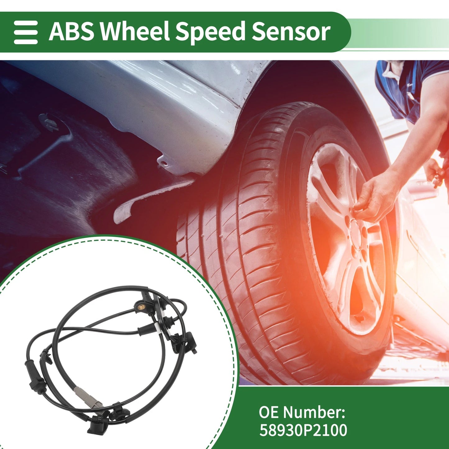 ABS Wheel Speed Sensor No. 58930P2100 for Kia Sorento (2021–2023) Front Left