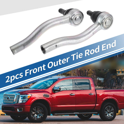 2pcs Front Outer Tie Rod End Links for Nissan Frontier (2005–2023) No. 48520EA025/48640EA025