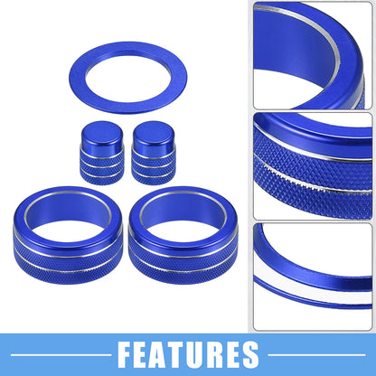 8pcs AC Switch Air Vent Knob Cover for Honda Civic (2022–2023) Blue