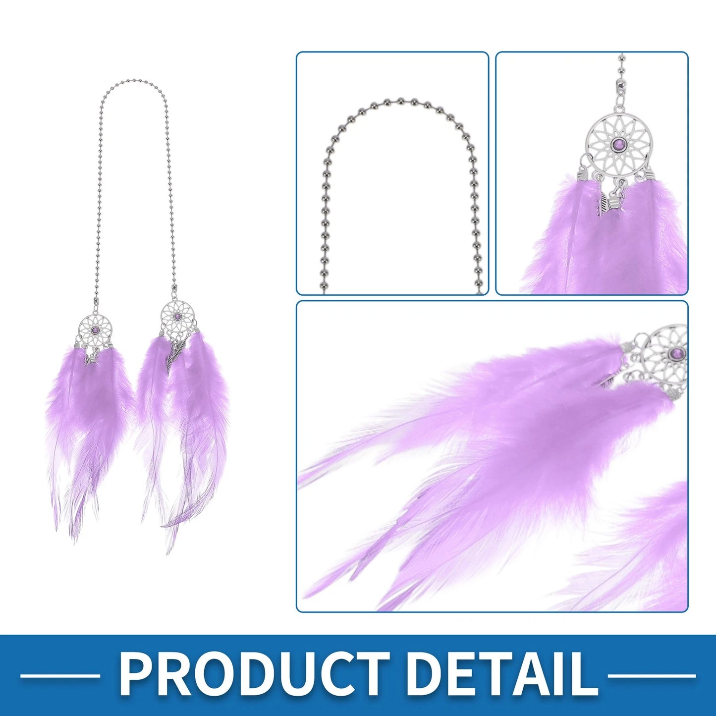 Feather Dream Catcher Rear View Mirror Pendant for Universal Vehicles