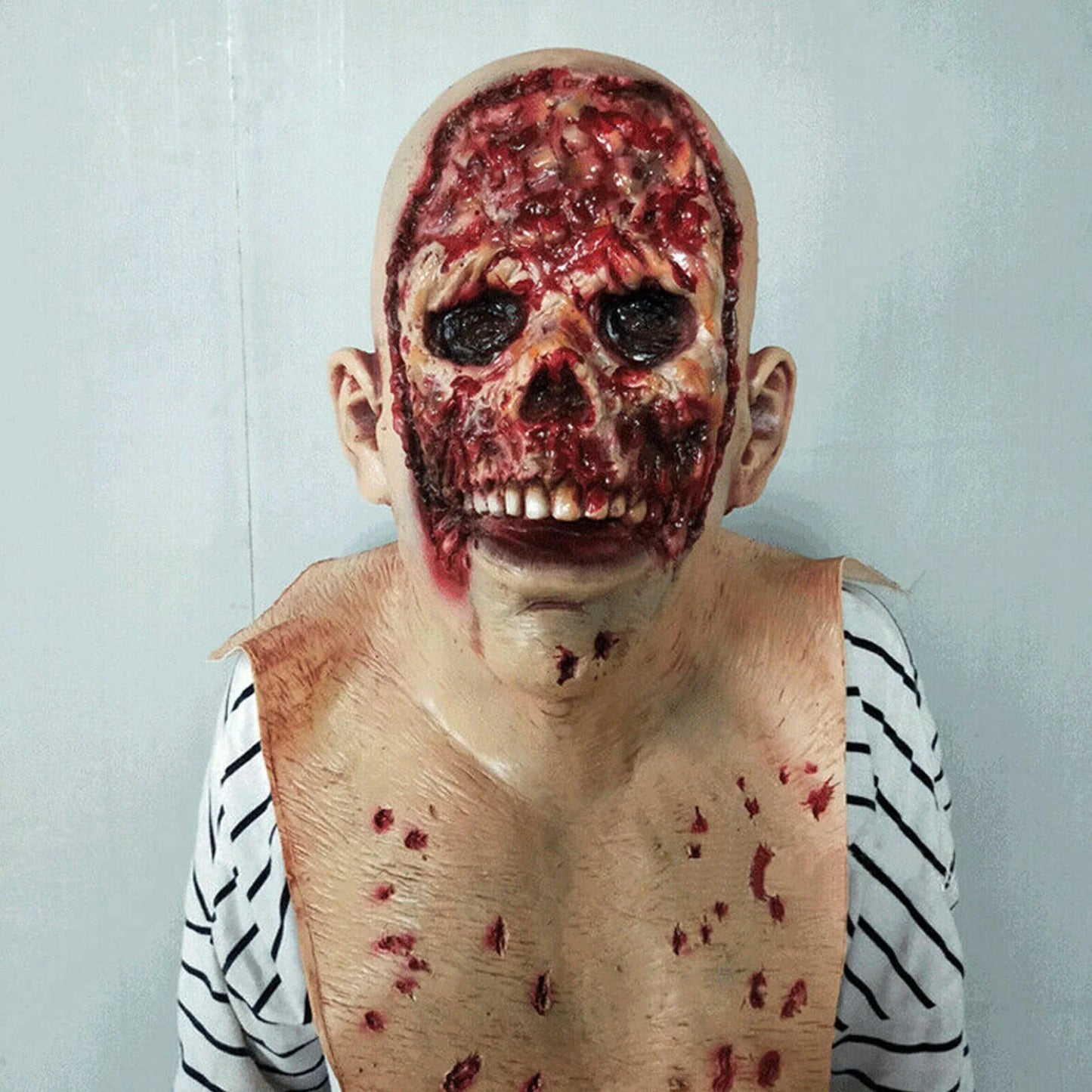 Melting Face Zombie Latex Mask for Halloween