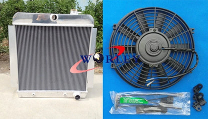 3 Row Aluminum Radiator with 16'' Fan for Chevy Pickup Truck (1955–1959)