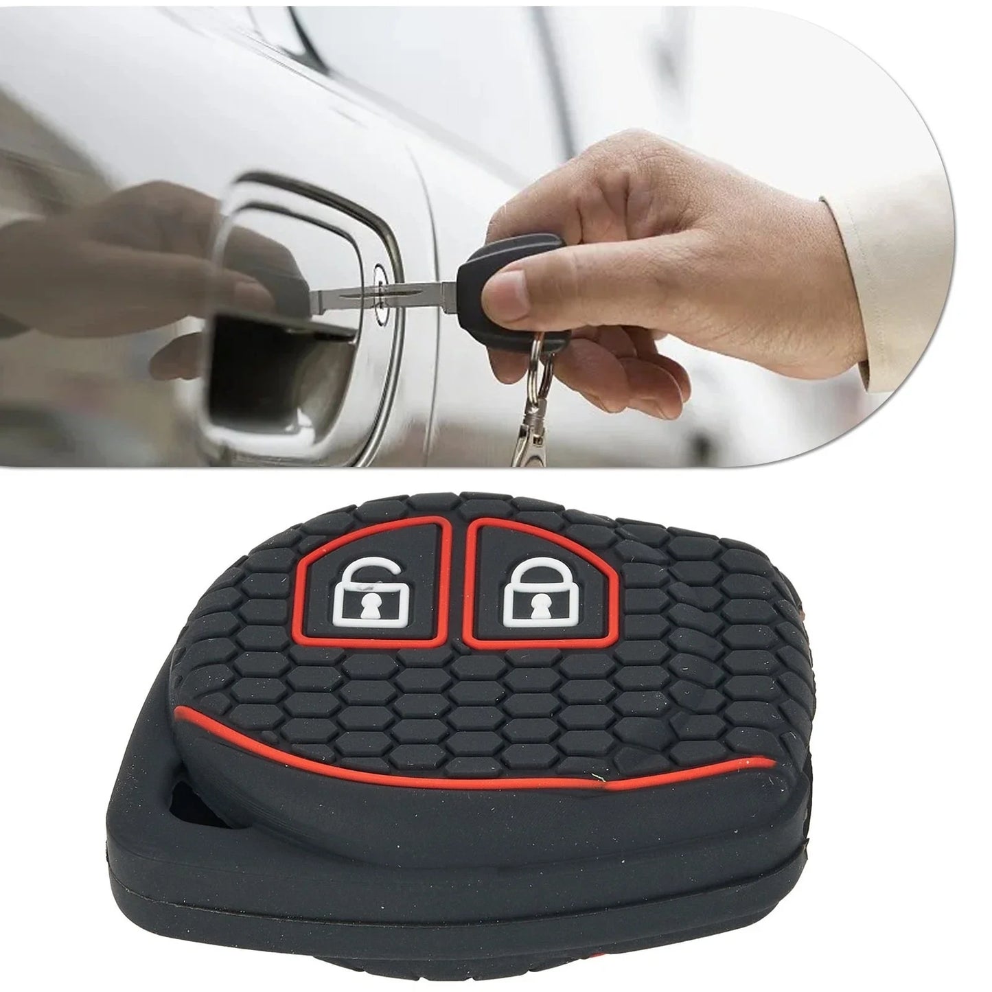 2 x Button Remote Key Cover Case Car Accessories