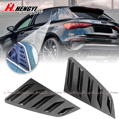 Carbon Look Side Vent Window Louver for Audi A3 S3 8Y Hatchback (2021–2023)