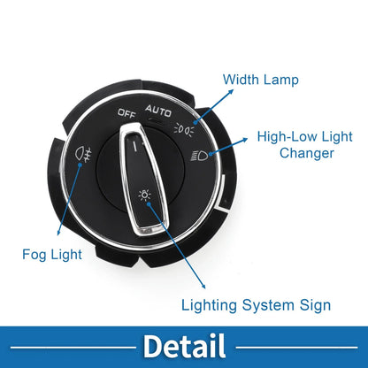 Headlight Lamp Fog Light Control Switch for Porsche 718 (2017-2023)