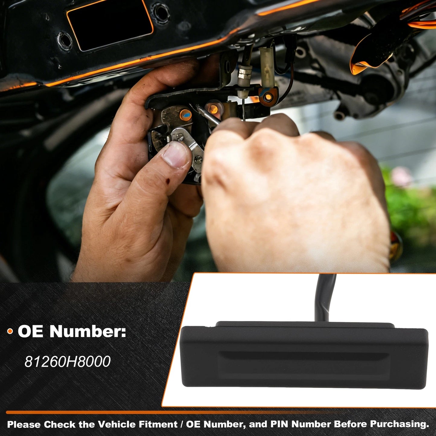 Tailgate Trunk Release Switch for Kia Rio (2018–2023) No. 81260H8000