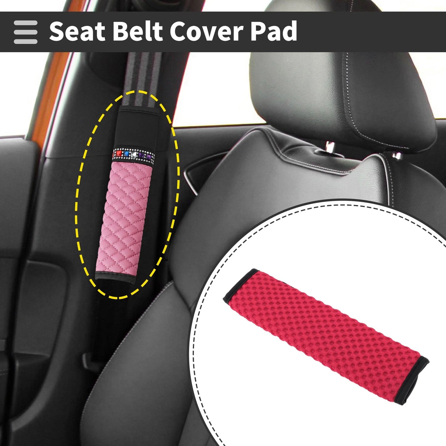Seat Belt Cover Pad for Universal Fit (23cm)