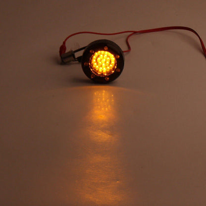 7 LED Black Fire Ring Turn Signal Lights for Harley Softail Dyna