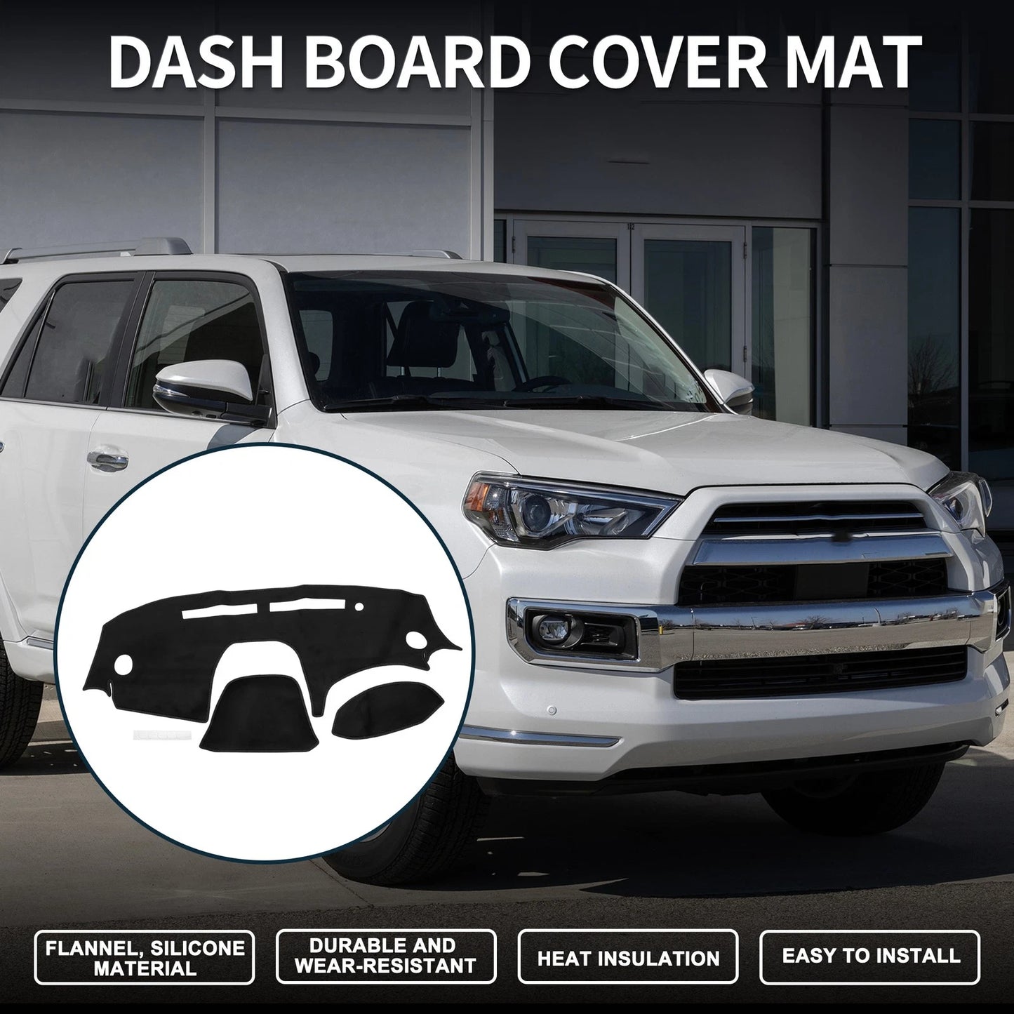 Dashboard Dash Cover Mat for Daihatsu Cast LA250S/LA260S (2014–2020) Black Set