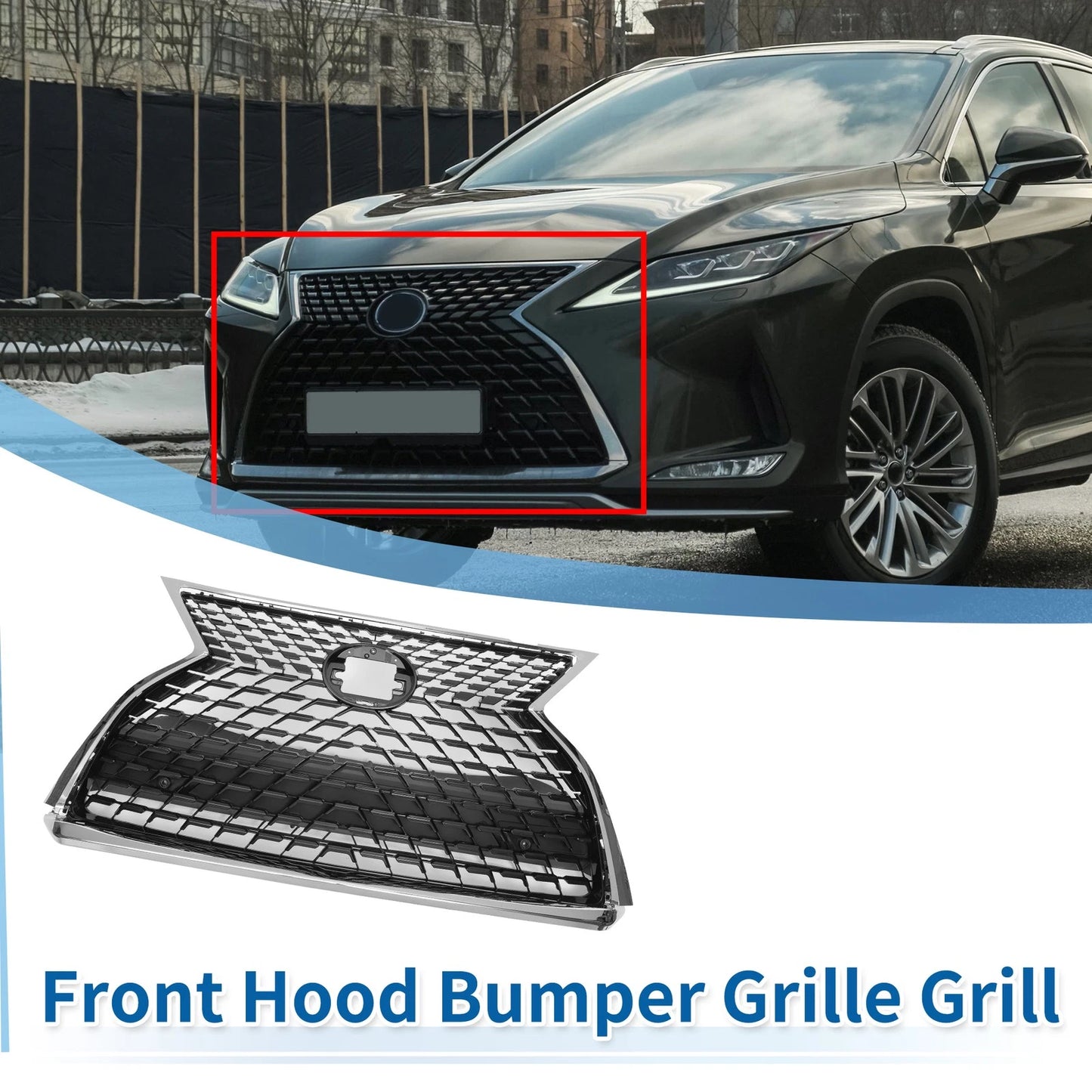 Front Hood Bumper Grille for Lexus RX 350 F Sport (2020–2022) No. 531010E410