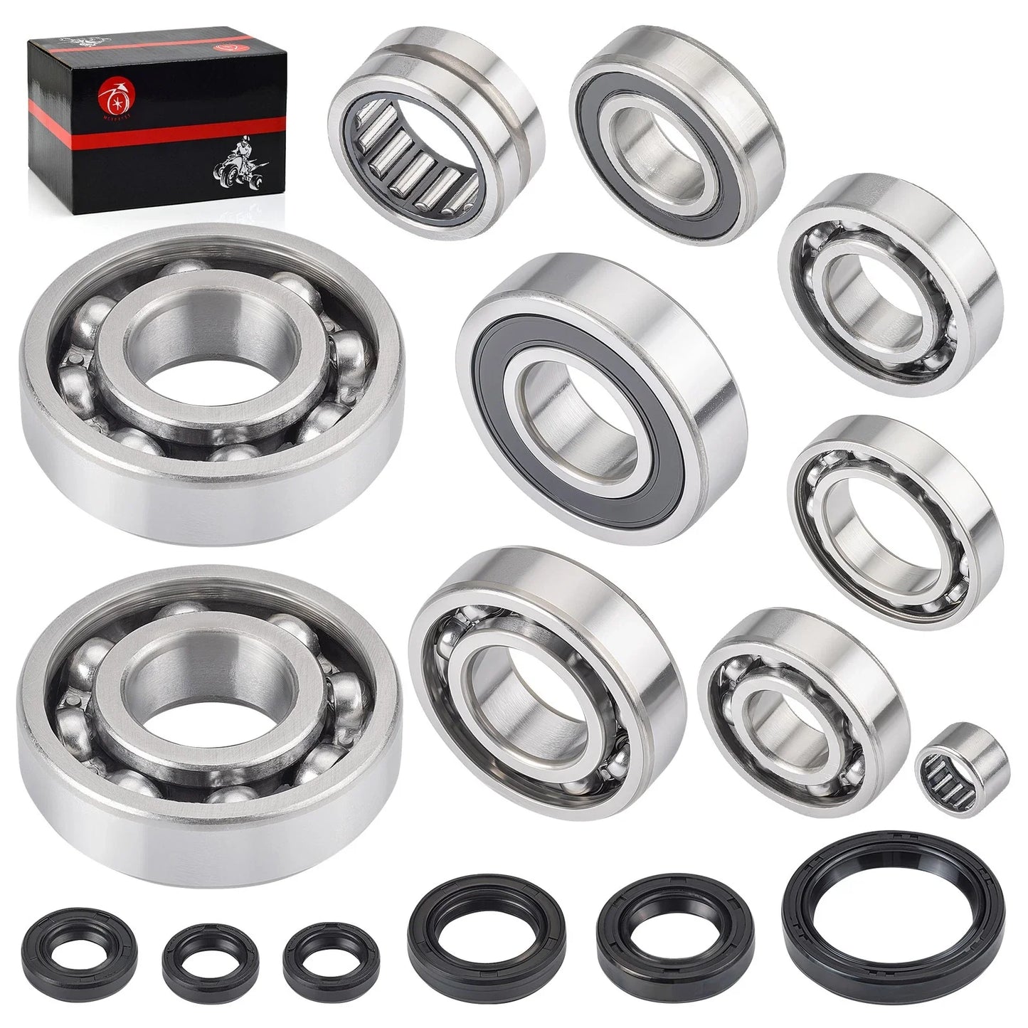 Crankshaft Transmission Bearings with Seals Kit for Yamaha WR400F (1998–2000)